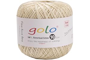 golo Crochet Thread Size 10 Yarn for Hand Knitting Crochet Yarn (Pearl-806)