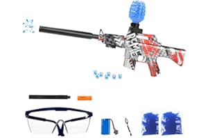 FunBlasters – Gel Blaster Gun M16A1 – Pistolet à Bille Eau Electrique Automatique – 20000 Balles et Lunettes – Watersoft Puissant Fusil Arme Mitraillette - Jouet Adulte Enfant Gelfire Water Gun