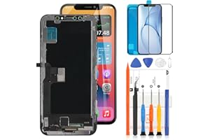 LADYSON Ersatz-Set für iPhone X, LCD-Display, 3D-Touch-Digitalisierer, 14,7 cm (5,8 Zoll), kompatibel mit A1865, A1901, A1902, Schwarz