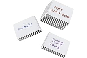 ‎TUKA-I-AKUT TUKA-i-AKUT 20st. Magnetschild 120 x 80mm, Magnetetiketten Magnetstreifen, Magnet Etikett für Lagerbeschriftung Kennzeichnung Whiteboards, Beschreibbar Abwischbar Zuschneidbar TKD9050-white-20x