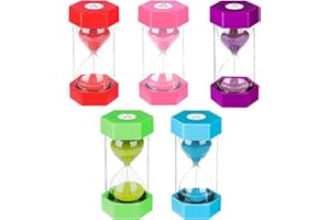 SuLiao Sanduhr 1 2 3 5 10 30 Minuten, Eieruhren Timer Set, Buntes Stundenglas,Hourglass Sand Timer für Kinder Schule, Kinder zähneputzen, Kita, Büro, Haus, Deko, Spiele, Klassenzimmer, Küche