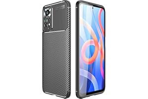 GOKEN Funda para Xiaomi Redmi Note 11 4G / Redmi Note 11S, TPU Silicona Fibra de Carbono Protección Carcasa, Bumper Caso Case Cover con Shock- Absorción, Negro