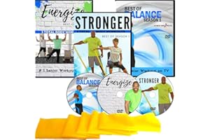 VITALITY 4 LIFE WITH CURTIS ADAMS Seniors DVD Collection- 6 Total Body Workouts + 10 Balance Workouts + Resistance Band + 3 Bonus Senior Exercise Gifts- Easy to Follow. Fun to do!