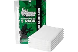 Koola Buck 5er-Pack wiederverwendbare Jagdspiel-/Fleischtaschen – Auswahl von 5 Lg Quarter Taschen, 5er-Pack XL Quarter Taschen oder 1 Packung Ganzkörpertasche – Wildspiel: Hirsch, Elch, Elch, Karibu, Antelope und Schweine