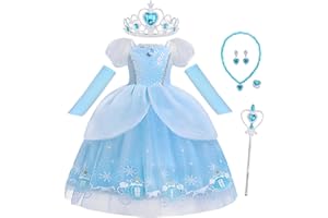 Berich Cinderella Dress for Girls Cinderella Costume Kids Dressing up Cinderella Dresses World Book Day Costumes for Girls
