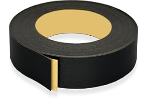 UNMAR Black PVC Edge Banding 50 mm x 7.5 m - Peel and Stick Strong Adhesive, Easy Application - Flexible and Durable Black PVC Edging Tape for Furniture Restoration