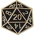 RPG Pin Badges - Multiple Styles - D20 Pin Badge - Dungeon Master Badge - D&D Gift for Tabletop RPGs (Natural Twenty)