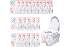 Fumanduo 20 Stück Toilette auflage Toiletten Sitzbezug Übergroßer XL WC-Sitz Matte Toilettenpapier Pad Reise wasserdichte Disposable Toilet Seat Cover Einzeln Verpackt