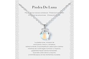 Rebundex Piedra Luna Colgante Regalos Originales para Mujer Joven Ideas de Regalos para Mujer Cumpleaños Collar Piedras para Amiga Novia Hija Hermanas Nieta Madre Esposa, Navidad Reyes San Valentin