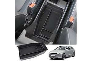 MARCHFA Storage Compartment Centre Console Ioniq 5 2022 2023,Car Accessory Organiser Storage Box Holder Tray（Black Mat