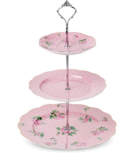 ONEUSTAR 3 Tier Porcelain Cupcake Stand Serving Tray - View #4