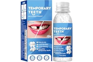 NATRLUXE Temporary Tooth Filling Repair Kit with Moldable False Teeth, Ideal for Fixing and Filling Tooth, Replace Missing or Broken Tooth with Dental Repair Beads, Fake Teeth Replacement Kit