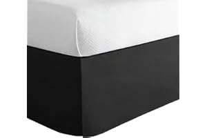 LEVINSOHN Lux Hotel-Bettrock aus Mikrofaser mit klassischer Länge von 35,6 cm, King-Size-Bett, Schwarz