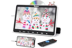 NAVISKAUTO HDMI Input Lecteur DVD Voiture Slot in Design pour Enfant,Lecteur DVD Portable Supporte AV in AV Out,10,1 Pouce Ecran d'appui tête Région Libre USB SD,Non Batterie