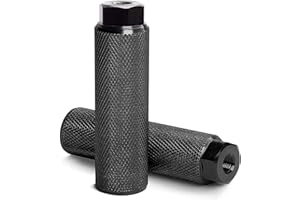 SUpoetry 2 Pezzi Pedale BMX in Lega di Allumini, Pedane in Alluminio per Bici, Picchetti Bike per BMX Bicicletta Mountain Bike, per Bambini e Adulti Pedane Bicicletta(Nero)