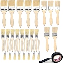 5 Pcs Pennelli per Vernice, Pennello Piatto da Pittura in Lana con