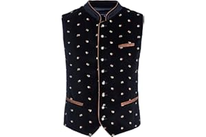 Stockerpoint Herren Trachtenweste Calzado I Größen 44-64 I Traditionelle & hochwertige Weste mit verstellbarem Riegel I Perfekt für Trachten & Festlichkeiten