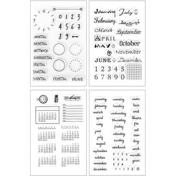 Kit Timbri Bullet Journal Aladine - 25 Timbri Mese Universali Per Agenda E Planner - Modello 03939 - Foto 9