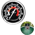 Quantfire Grill Temperature Gauge, Snap Grill Thermometer Replacement for Big Green Egg Accessories, Stainless Steel Cooking Thermometer for Barbecue Charcoal Grill Waterproof 3.3" Large Face