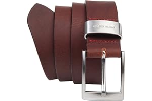 Pierre Cardin Leder-Gürtel Herren 40 mm breit, Gürtel Herren Vollledergürtel schwarz/braun