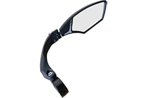 Hafny NEW Handlebar Bike Mirror, HD,Blast-resistant, E-bike Mirror, Glass Lens, HF-MR095 (Silver Right)