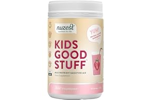 Nuzest - Kids Good Stuff - Vegan Smoothie Mix - Wild Strawberry - Multivitamin Nutritional Supplement for Children - Dairy Free 225g (15 Servings)