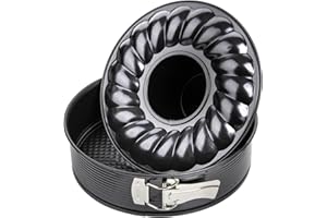 Zenker Springform mit Flach- und Rohrboden – Backform mit Antihaft-Beschichtung, Ø26cm, hitzebeständig bis 230° Celsius, Schwarz