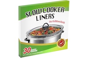 KIGINHANS 30 × Slow Cooker Liner und Kochbeutel, extra große Kocheinlage, Einweg-Topfbeutel, passend für 6QT bis 10QT für Slow Cooker, ovale und runde Töpfe 35,6 x 55,9 cm/Tasche
