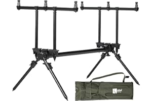 zite Fishing Supporto per Canna da Pesca alla Carpa - Asta Porta per 3 Canne da Pesca - Carp Rod Pod