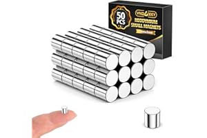 VNDUEEY Neodymium Magnets, Small Magnets for Home, Whiteboard, Crafts, Picture, Tiny Disc Magnet for Notice Board, Rare Earth Magnet for Kitchen, Workshop, Pack of 50, 3X3mm