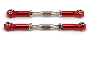 RCAWD RC Servo Link,Steering Linkage Rod Turnbuckles for Traxxas Slash 4x4 5807 Stampede RC Car Upgrades Parts 2pcs(Red)
