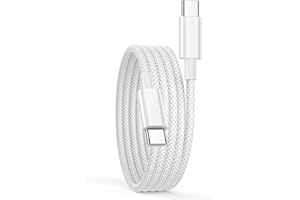 POUTEK Cable USB C a USB C 2M,Cable USBC Carga Rapida para iPhone 17/16/15/15 Pro Max/15 Plus, Macbook, iPad Pro/Air, Xiaomi,Samsung Galaxy,60W Nailon Trenzado Cable Cargador TipoC Cable USB C to TipoC cable