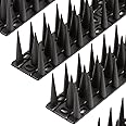 OFFO Bird Spikes, Pigeon Spikes for Pigeon Deterrent to Keep Bird or Animals Away, Fence Spikes of Bird Deterrent Covers 1.9m, Black