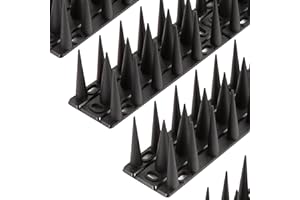 OFFO Pic Anti Pigeon，Anti Pigeon 1,9m,Pique Anti Pigeon pour Dissuader Les Oiseaux,Pics Anti Pigeons pour pour balcons, Jardins sur toits ou barrières d'intimité,Noir