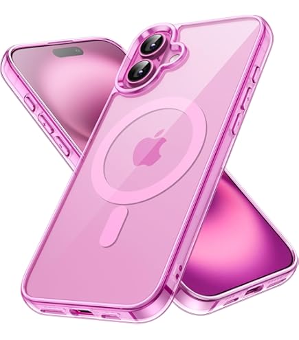 AICase Neon Hot Pink Durchsichtige Hülle Für IPhone 16 Pro Max – MagSafe-kompatibel, Magnetisch, Stoßfest, Mit Kratzschutz