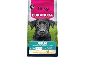 Eukanuba, alimento seco para Perros con Pollo Fresco para Razas Grandes - Alimento seco Premium para Perros Adultos, 15 kg