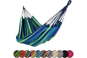 ‎BB SPORT BB Sport Tuch Hängematte 200 x 140 cm max. Belastbarkeit 200 kg Tragetasche 1-2 Personen Camping Garten Balkon Terasse Wetterfest, Farbe:Mauritius