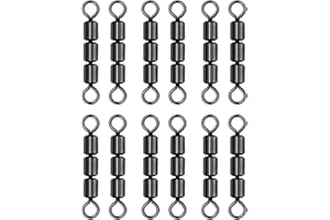 SWYSGS 12x émerillons à grande vitesse, émerillons triples, émerillons de pêche, émerillons à truite, accessoires de pêche, appâts à truite, gamme d'émerillons, accessoires de pêche,emerillon peche