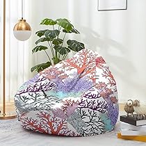 FANSU Sitzsack Waschbar 100x120cm - Ohne Füllung, Grau, Mit Tragegriff Für Indoor & Outdoor