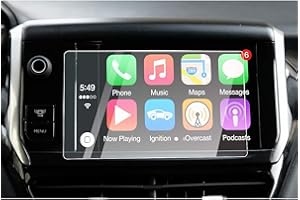 CDEFG para Peugeot 208 2008 GTI Protector de Pantalla de Vidrio Templado, HD Auto 9H GPS Navi película protegida Glass (7 Inches)