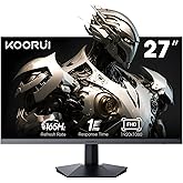 KOORUI 27 Inch Gaming Monitor, FHD (1920 x 1080), VA, 1ms, 165Hz, Adaptive Sync, 178° Wide Viewing Angle, Displayport (1.4) a
