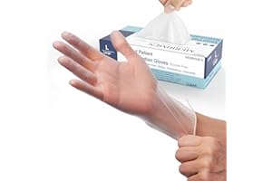 Merrimen | Gloves, disposable gloves, Multi purpose & extra strong, Powder free vinyl gloves, Box of 100