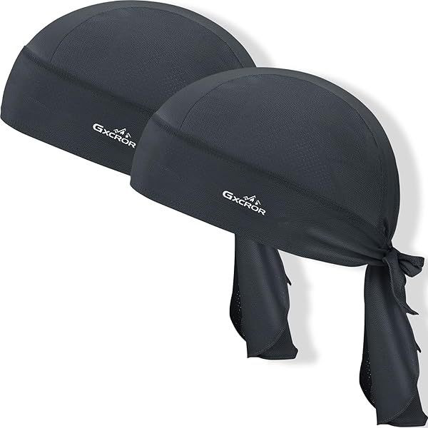Sport Hoofdband Fietspet Hoofdbanden Sneldrogende hoeden UV-bescherming tegen de zon Piratenhoed Biker Beanie Cap Verstelbare stropdas Antislip Bandana Hoofddeksel Onderhelm Cap Voor hardlopen Fiets Motorrijden