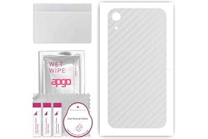apgo Protecteur Skin, Autocollant, Peau, film en vinyle structuré pour l'arrière au modèle Apple iPhone XR avec motif Carbone Transparent
