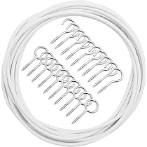 Lot De 5 Poids Pour Cordon De Rideau - En Fer, Anti-vent, Installation Facile, Finition Blanche (8.1x2.4 Cm)