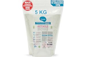 MAMICUP Percarbonato di Sodio per Bucato Puro (5 Kg, 850 Lavaggi) Smacchiatore Bucato ad Azione Sbiancante Smacchiant Igienizzante Naturale, Antimuffa, Busta Richiudibile - IN OMAGGIO 100gr di Acido Citrico
