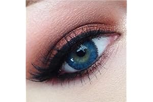 FreshTone Lentilles De Contact De Couleur Ocean Bleu 3 Ton Kit De Rangement Boitier Pince et applicateur Offert 12 Mois sans correction