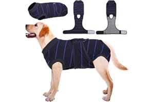 Kuoser Traje de Recuperación para Perros Después de la Cirugía, Camisa Postoperatoria para Mascotas, Protector de Heridas Abdominales para Perros, Traje Quirúrgico Médico para Cachorros, XS-XXL