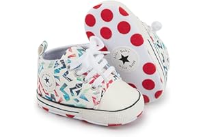 DEBAIJIA Bebé Primeros Pasos Zapatos de Lona 0-18M Niños Alpargata Suave Antideslizante Ligero Slip-on