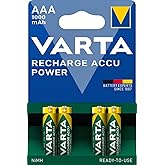 Varta Ready2Use Rechargeable Battery, Pre-Charged AAA Micro Ni-Mh Battery, Pack of 4, 1000 mAh, Rechargeable without Memory E